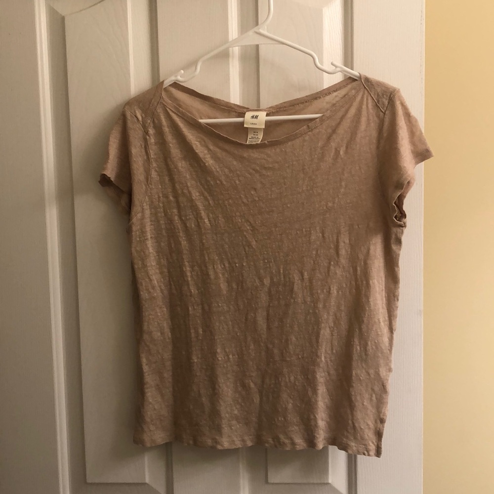 Tan Flowy shirt